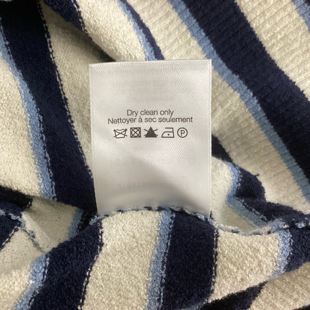Veronica Beard Split Neck Striped Pullover Top Med - image 8